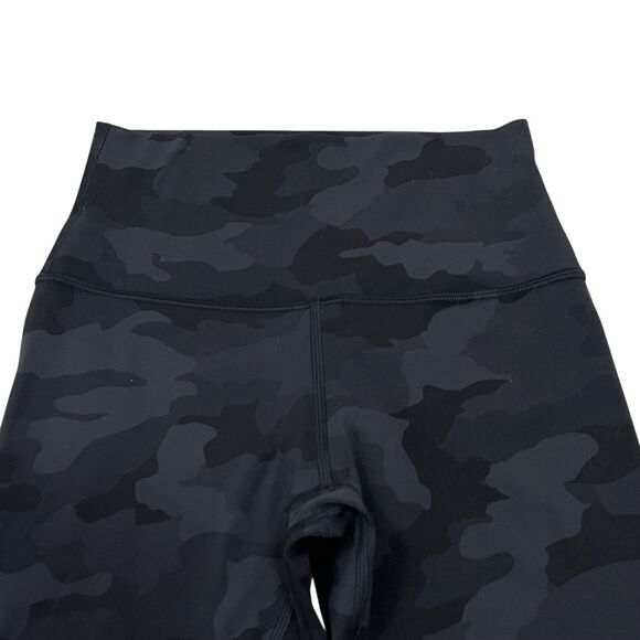 Lululemon Align Crop Tight 21" Camo Deep Coal Multi Black Yoga Pant Size 4 - Picture 5 of 9